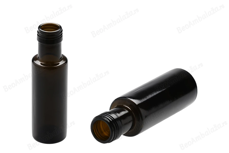 Staklena flašica 100mL Dorica* (PP 31.5) UVAG-dimenzije_slike