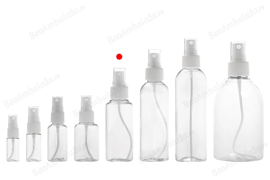 Providna PET flašica 100mL za lagane masne supstance sa sprejom i zatvaračem  - 12 kom-grupa_slika
