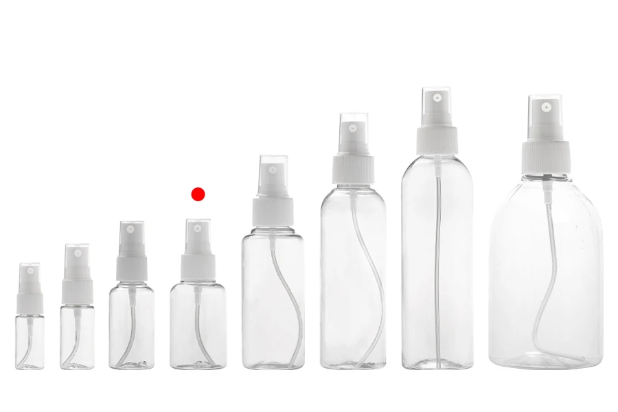 Providna PET flašica 50mL za lagane masne supstance sa sprejom i zatvaračem  - 12 kom