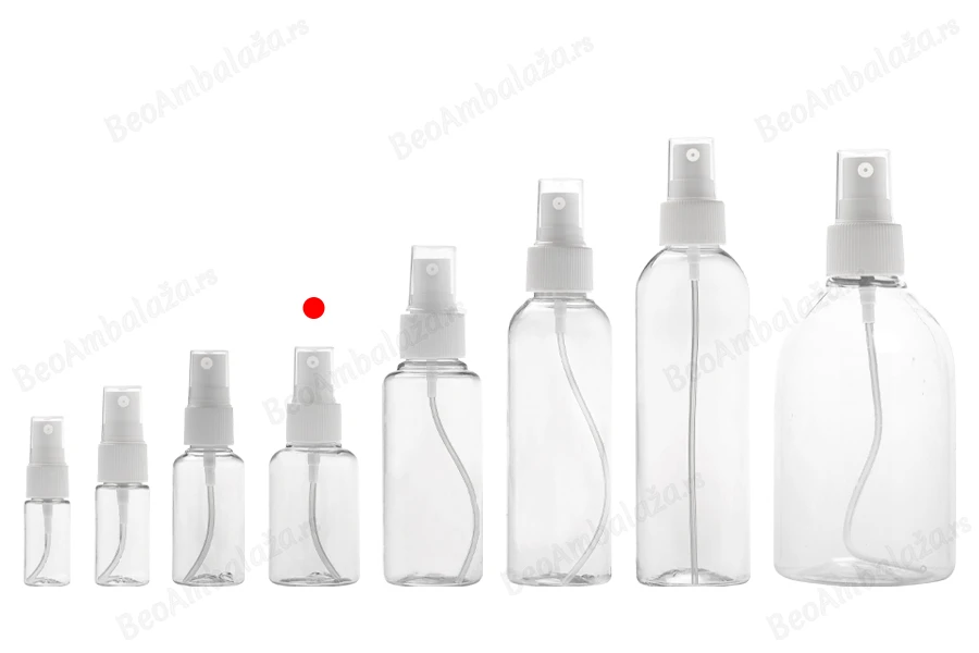 Providna PET flašica 50mL za lagane masne supstance sa sprejom i zatvaračem  - 12 kom-grupa_slika
