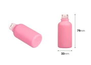 Roze MAT staklena bočica za etarska ulja 30mL, sa grlom PP18 - bez zatvarača Roze MAT staklena bočica za etarska ulja 30mL, sa grlom PP18 - bez zatvarača