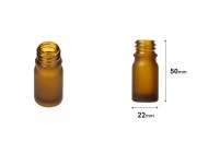Staklena bočica od 5mL za etarska ulja PP18, od karamel braon peskiranog stakla Staklena bočica od 5mL za etarska ulja PP18, od karamel braon peskiranog stakla
