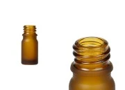 Staklena bočica od 5mL za etarska ulja PP18, od karamel braon peskiranog stakla Staklena bočica od 5mL za etarska ulja PP18, od karamel braon peskiranog stakla