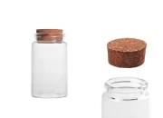 Staklena bočica 100mL širokog grla 47x85 sa konusnim plutanim čepom - 6 kom-slika_proizvoda