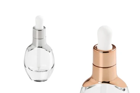 Staklena bočica 30mL sa pipetom i regulatorom protoka u srebrnoj ili bronzanoj boji-1