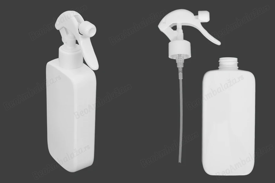 Plastična bela flaša 300mL sa raspršivačem - 12 kom-dimenzije_slike