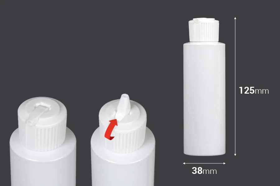 Plastična flaša 100mL (PP24/410) sa zatvaračem sa kapalicom - 12 kom-dimenzije_slike