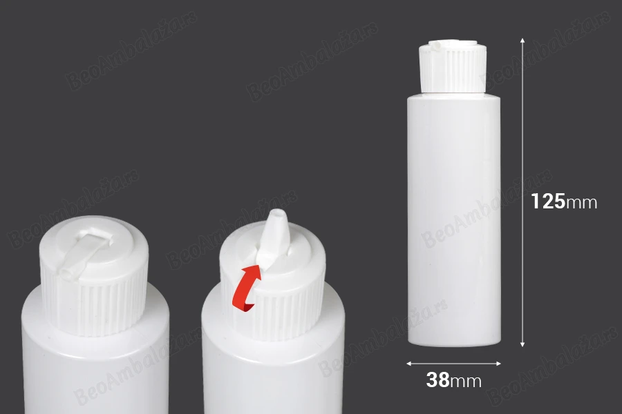 Plastična flaša 100mL (PP24/410) sa zatvaračem sa kapalicom - 12 kom-dimenzije_slike