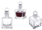 Staklena četvrtasta flašica 60mL, za pića F15.5
