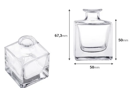 Staklena četvrtasta flašica 60mL, za pića F15.5-2