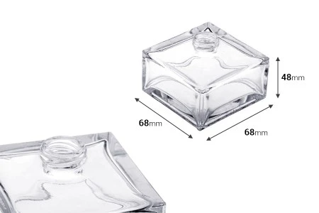 Staklena četvrtasta flašica od 70mL-2