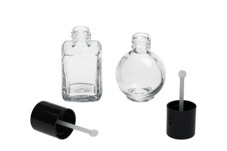 Staklena bočica 30mL za kozmetičke preparate sa crnim plastičnim zatvaračem (PP18) sa spatulom-1