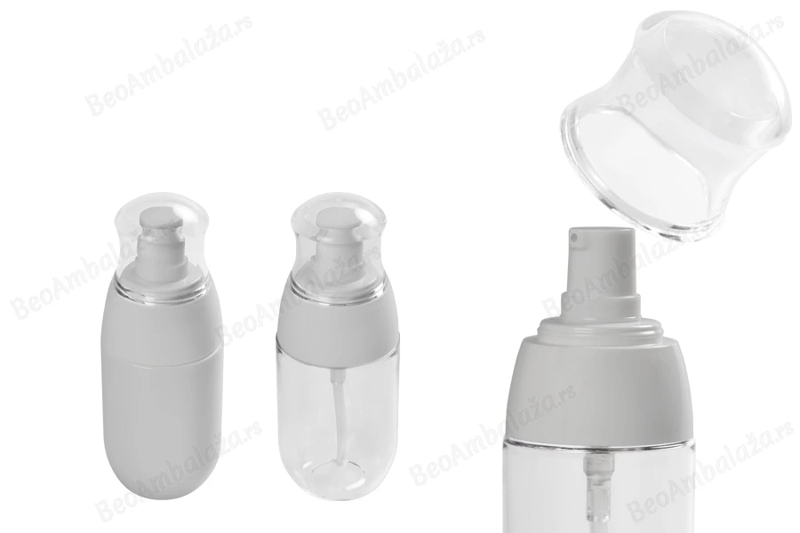 PET bočica 50mL sa belom pumpicom i providnim zatvaračem-slika_proizvoda