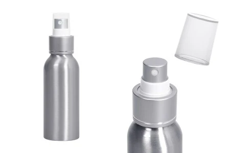 Aluminijumska boca 100mL sa sprejom i providnim zatvaračem - 10 kom-1