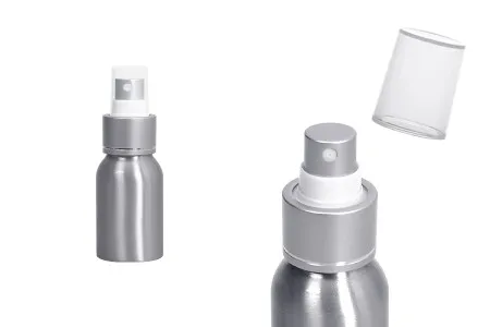 Aluminijumska flaša 30mL sa sprejom i plastičnim zatvaračem - 10 kom-1
