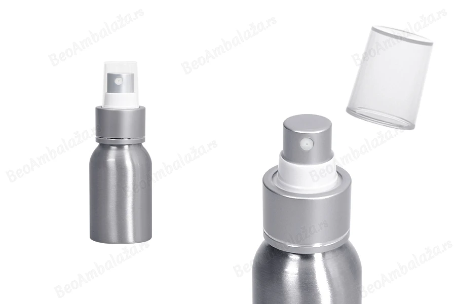 Aluminijumska flaša 30mL sa sprejom i plastičnim zatvaračem - 10 kom-slika_proizvoda
