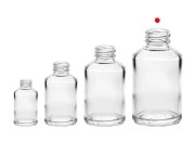 Staklena okrugla providna flašica 200mL, PP28 Staklena okrugla providna flašica 200mL, PP28