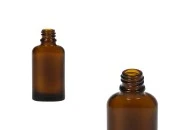 Staklena ovalna karamel bočica za etarska ulja 30mL, sa grlom PP18-slika_proizvoda