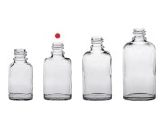 Staklena ovalna providna bočica za etarska ulja 20mL, sa grlom PP18-grupa_slika
