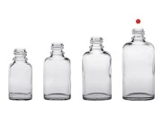 Staklena ovalna providna bočica za etarska ulja 50mL, sa grlom PP18-grupa_slika