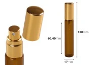 Staklena braon bočica 12mL za parfeme, sa sprejom i aluminijumskim zatvaračem - 6 kom Staklena braon bočica 12mL za parfeme, sa sprejom i aluminijumskim zatvaračem - 6 kom