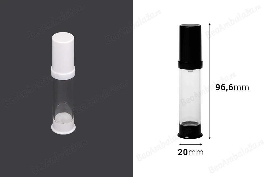 Airless akrilna bočica 10mL za kreme, u dve boje - 12 kom-dimenzije_slike