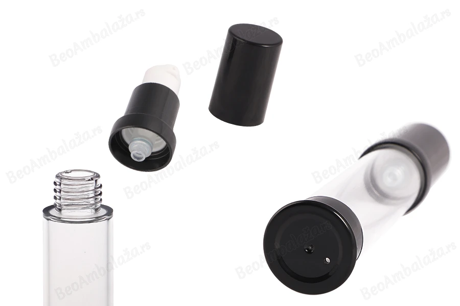 Airless akrilna bočica 10mL za kreme, u dve boje - 12 kom-grupa_slika