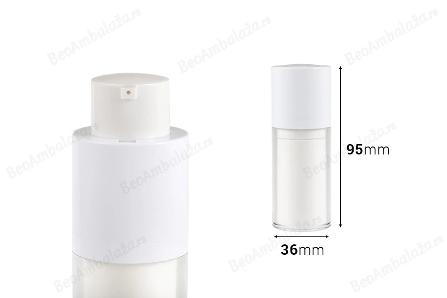 Airless bočica 15mL za kreme, plastična sa spoljašnjom akrilnom futrolom-dimenzije_slike