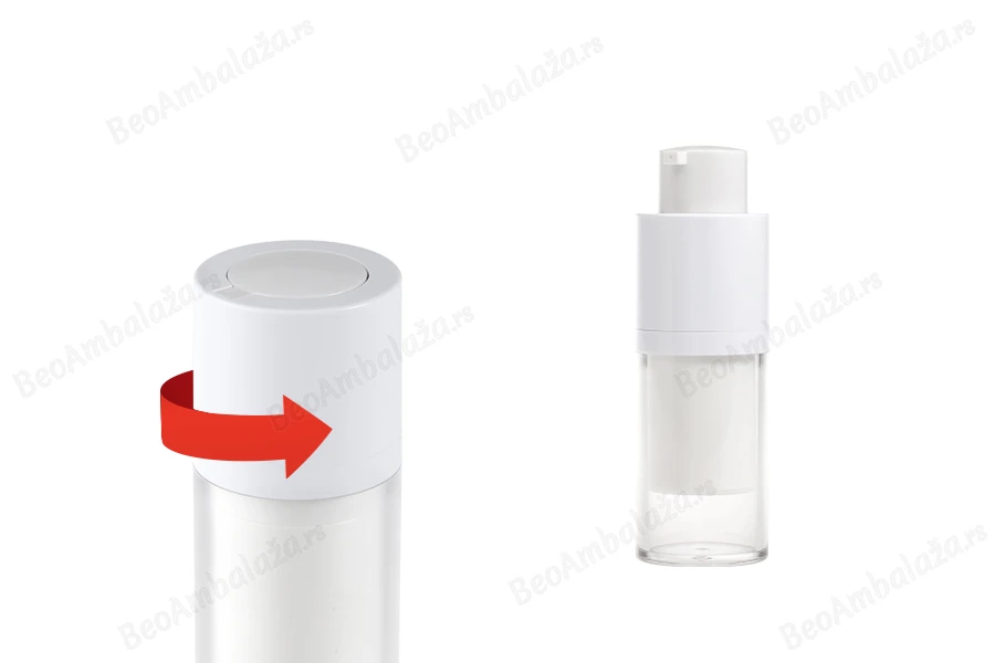 Airless bočica 15mL za kreme, plastična sa spoljašnjom akrilnom futrolom-grupa_slika