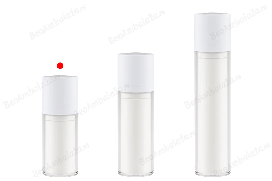 Airless bočica 15mL za kreme, plastična sa spoljašnjom akrilnom futrolom-grupa_slika