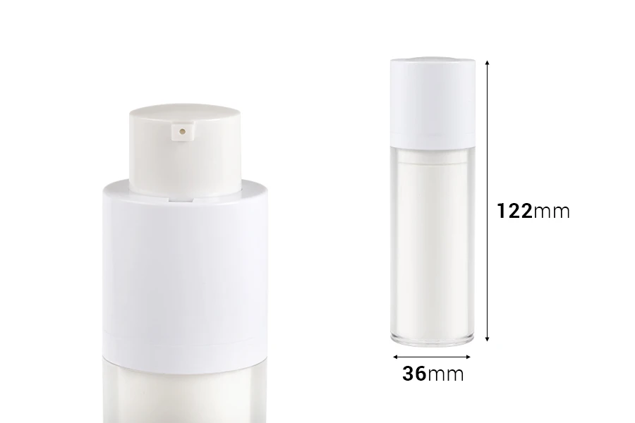 Airless bočica 30mL za kreme, plastična sa spoljašnjom akrilnom futrolom
