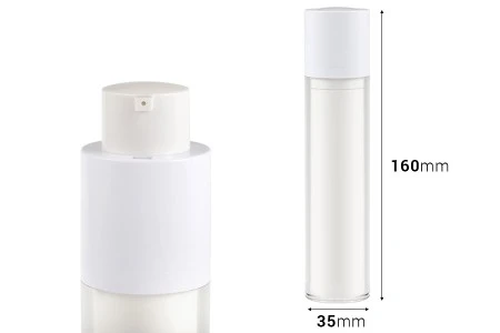 Airless bočica 50mL za kreme, plastična sa spoljašnjom akrilnom futrolom-2