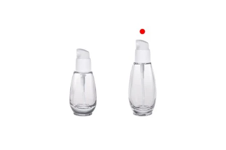 Staklena bočica 50mL sa belom plastičnom pumpicom PP18-5