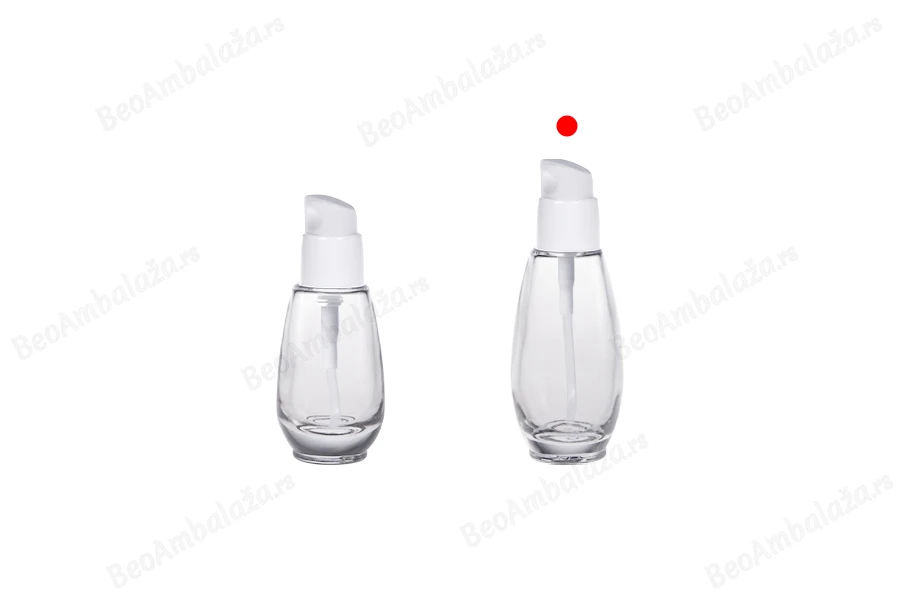 Staklena bočica 50mL sa belom plastičnom pumpicom PP18-grupa_slika