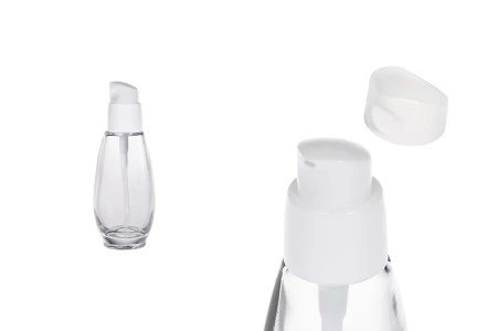 Staklena bočica 50mL sa belom plastičnom pumpicom PP18-1