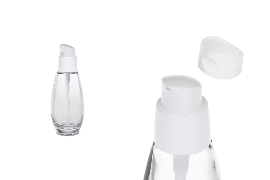 Staklena bočica 50mL sa belom plastičnom pumpicom PP18 Staklena bočica 50mL sa belom plastičnom pumpicom PP18