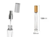 Bočica 10mL staklena, četvrtasta, sa poklopcem i aluminijumskim sprejom Bočica 10mL staklena, četvrtasta, sa poklopcem i aluminijumskim sprejom