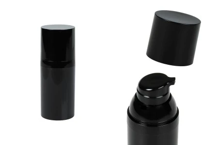 Airless crna plastična bočica 30mL za kreme - 12 kom-1