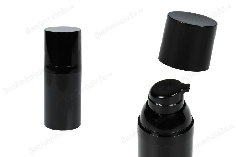 Airless crna plastična bočica 30mL za kreme - 12 kom-slika_proizvoda