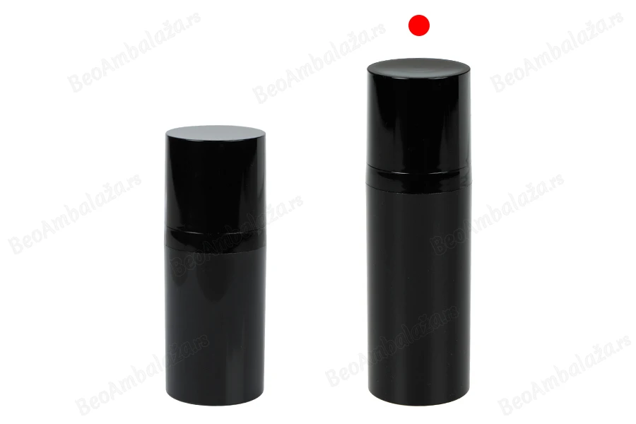 Airless crna plastična bočica 50mL za kreme - 12 kom-grupa_slika