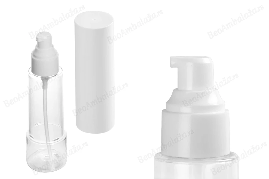 Plastična bočica 100mL za kremu, sa pumpicom i belim zatvaračem-grupa_slika