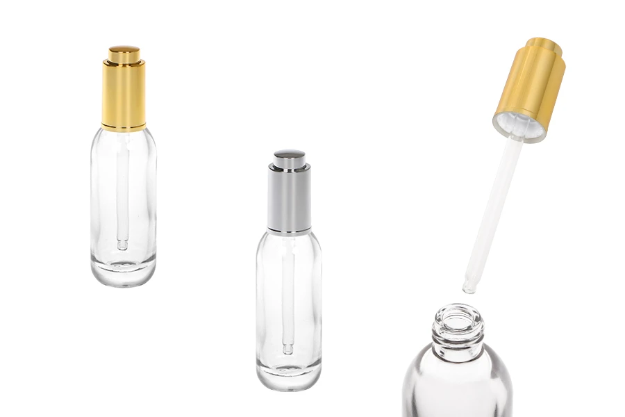 Staklena bočica 15mL sa pipetom sa dugmetom u dve boje Staklena bočica 15mL sa pipetom sa dugmetom u dve boje
