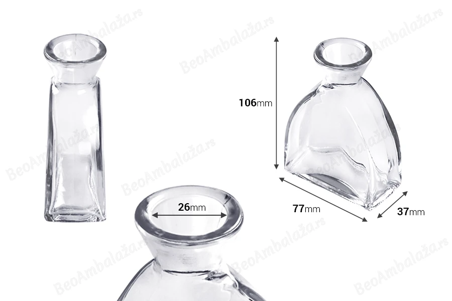 Staklena flašica 100mL bez zatvarača-dimenzije_slike