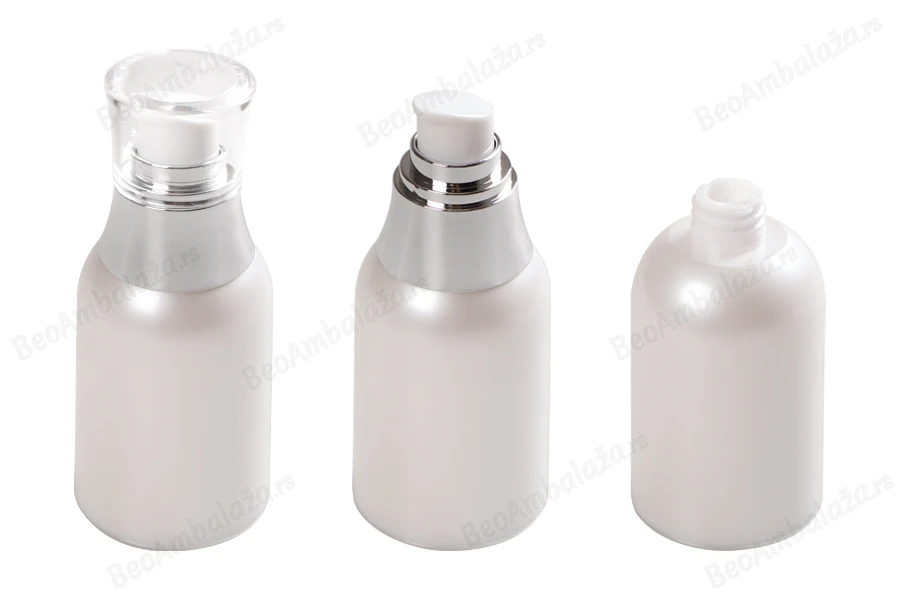 Airless bočica 50mL za kreme sa pumpicom i providnim zatvaračem-grupa_slika