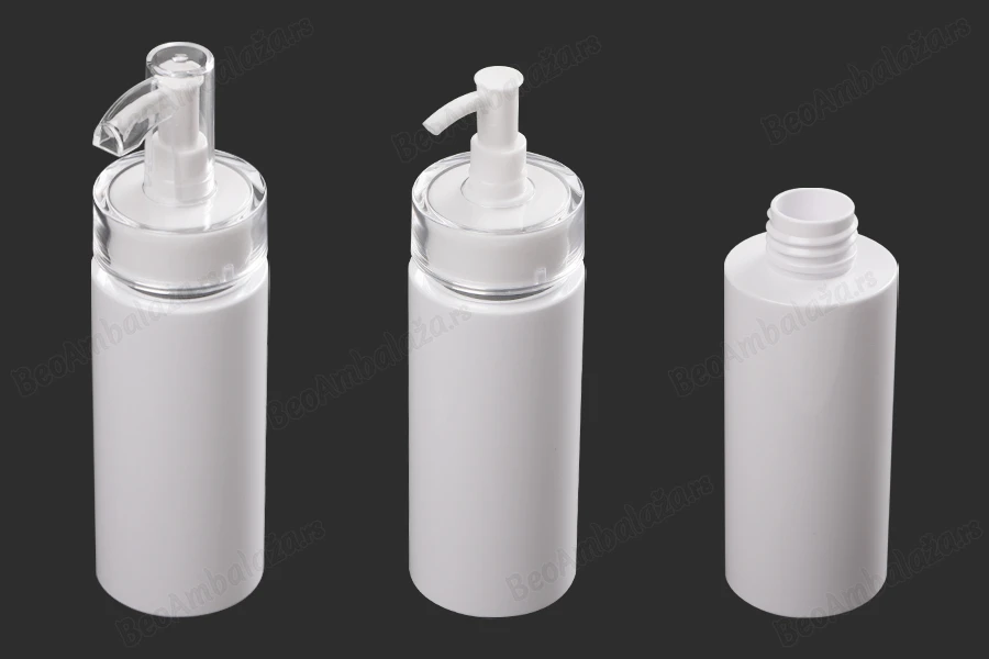 Plastična bela bočica 120mL (PP24) sa pumpicom i zatvaračem, za kremu-grupa_slika