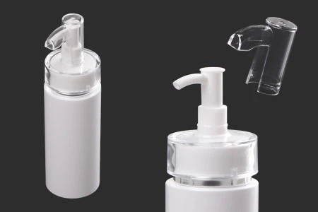 Plastična bela bočica 120mL (PP24) sa pumpicom i zatvaračem, za kremu-1