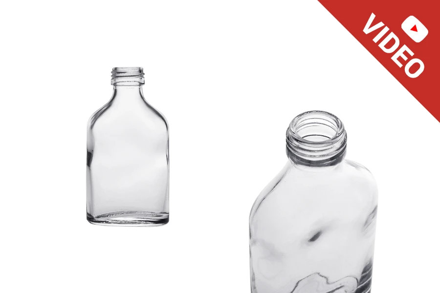 Staklena flašica 100mL u obliku pljoske Staklena flašica 100mL u obliku pljoske-slika_proizvoda