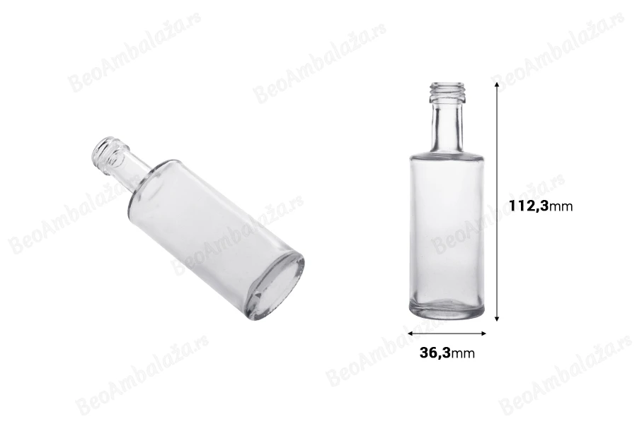 Providna staklena flašica 50mL (PP 18)-dimenzije_slike