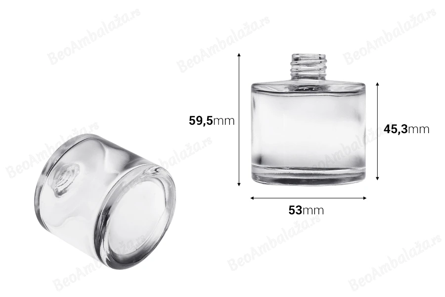 Staklena cilindrična bočica 50mL, pogodna za osveživač prostora-dimenzije_slike