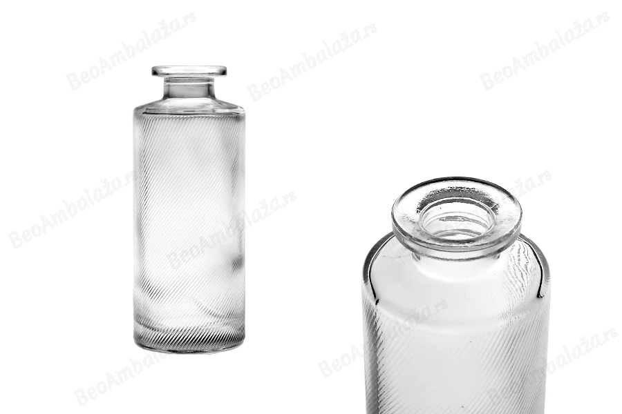 Staklena providna dekorativna bočica 150mL, pogodna za osveživač prostora-slika_proizvoda